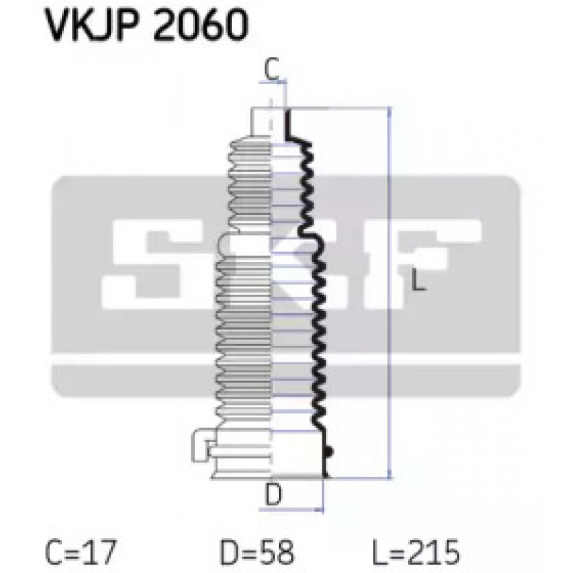 VKJP 2060 SKF - Пильовик привідного валу